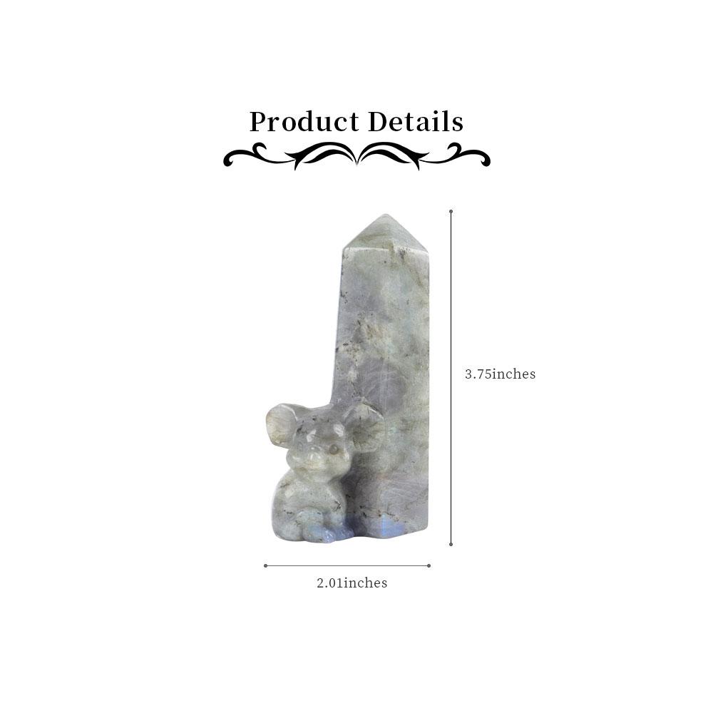 Labradorite Towers with Koala Carving Decor Base Animal Bulk Best Crystal Wholesalers