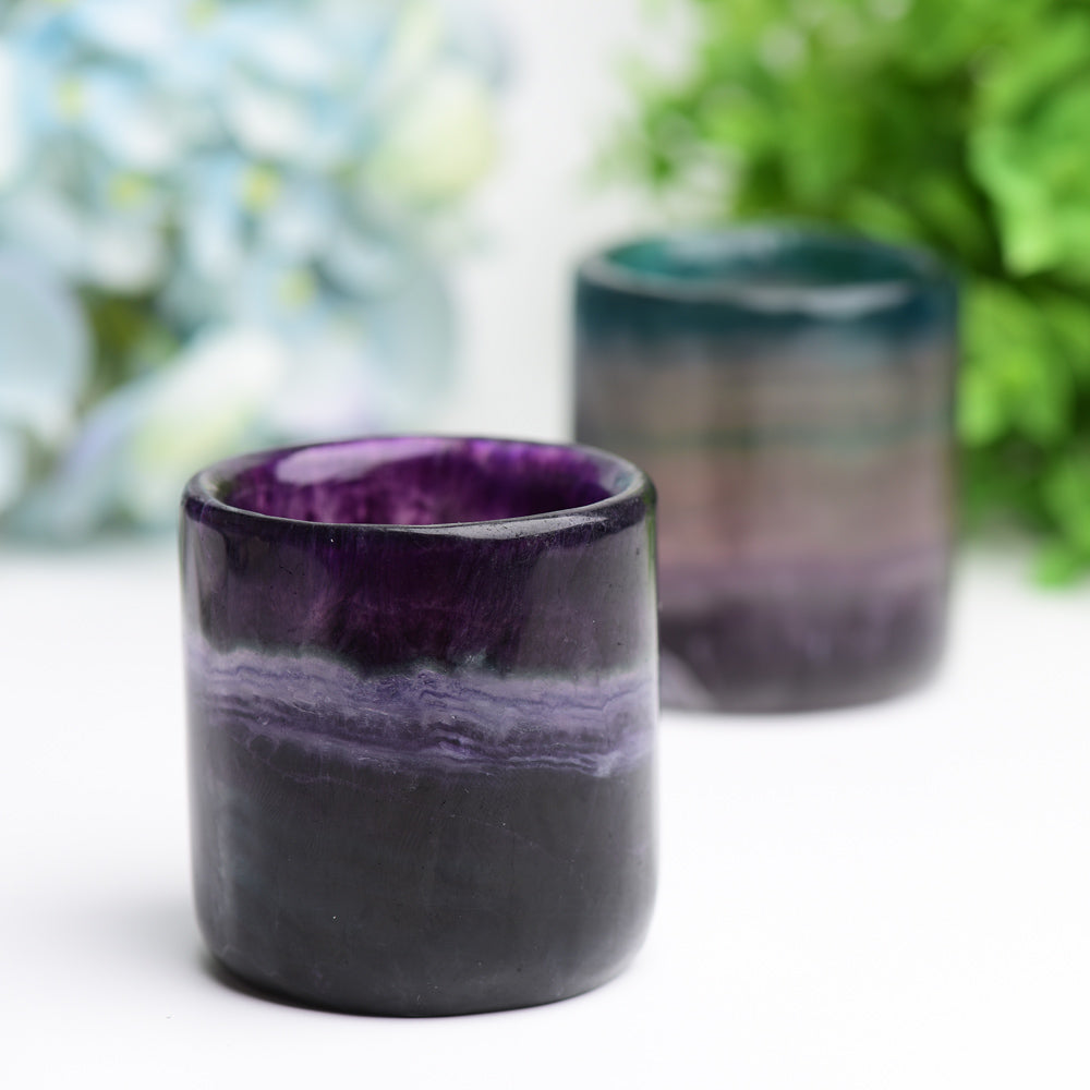 2.5" Rainbow Fluorite Cup Crystal Carving Bulk WholesaleBest Crystal Wholesalers