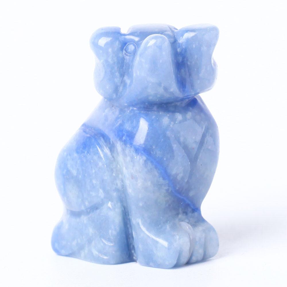 Hand Carved Polished Dog Figurine Crystal Carvings Animal Bulk Best Crystal Wholesalers