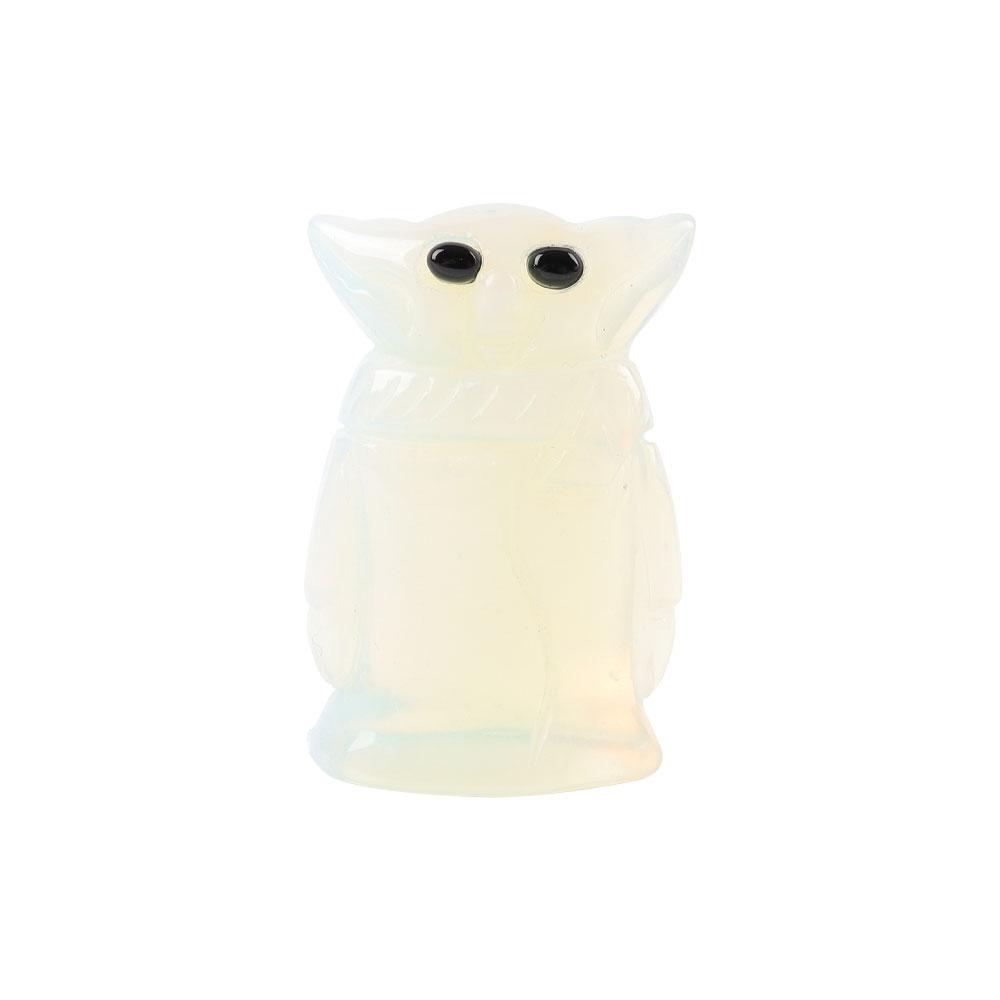 Opalite Crystal Carving Yoda Cartoon Bulk Best Crystal Wholesalers