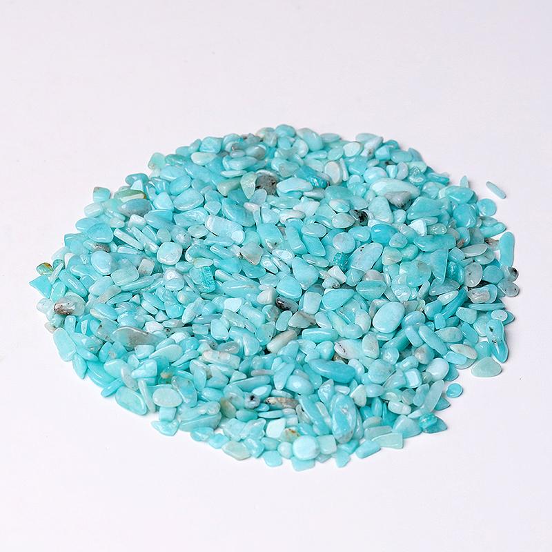 0.1kg Different Size Natural Amazonite Chips Crystal Chips for Decoration Best Crystal Wholesalers