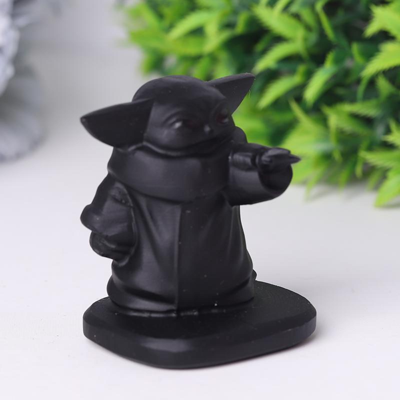 Black Obsidian Master Crystal Carvings Cartoon BulkBest Crystal Wholesalers