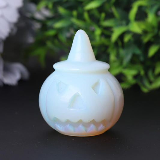 2" Opalite Pumpkin Crystal Carvings for Halloween Best Crystal Wholesalers