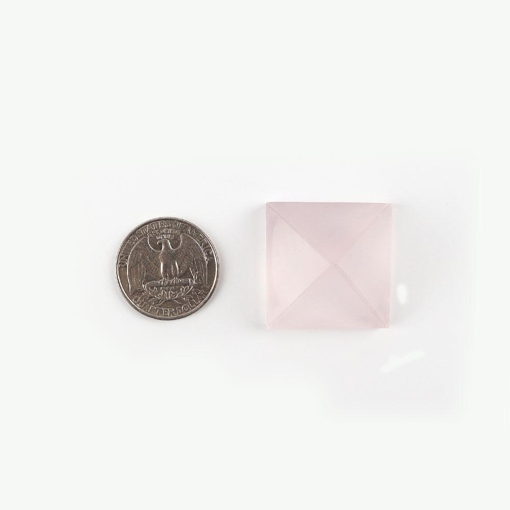 Rose Quartz Pyramid Carving