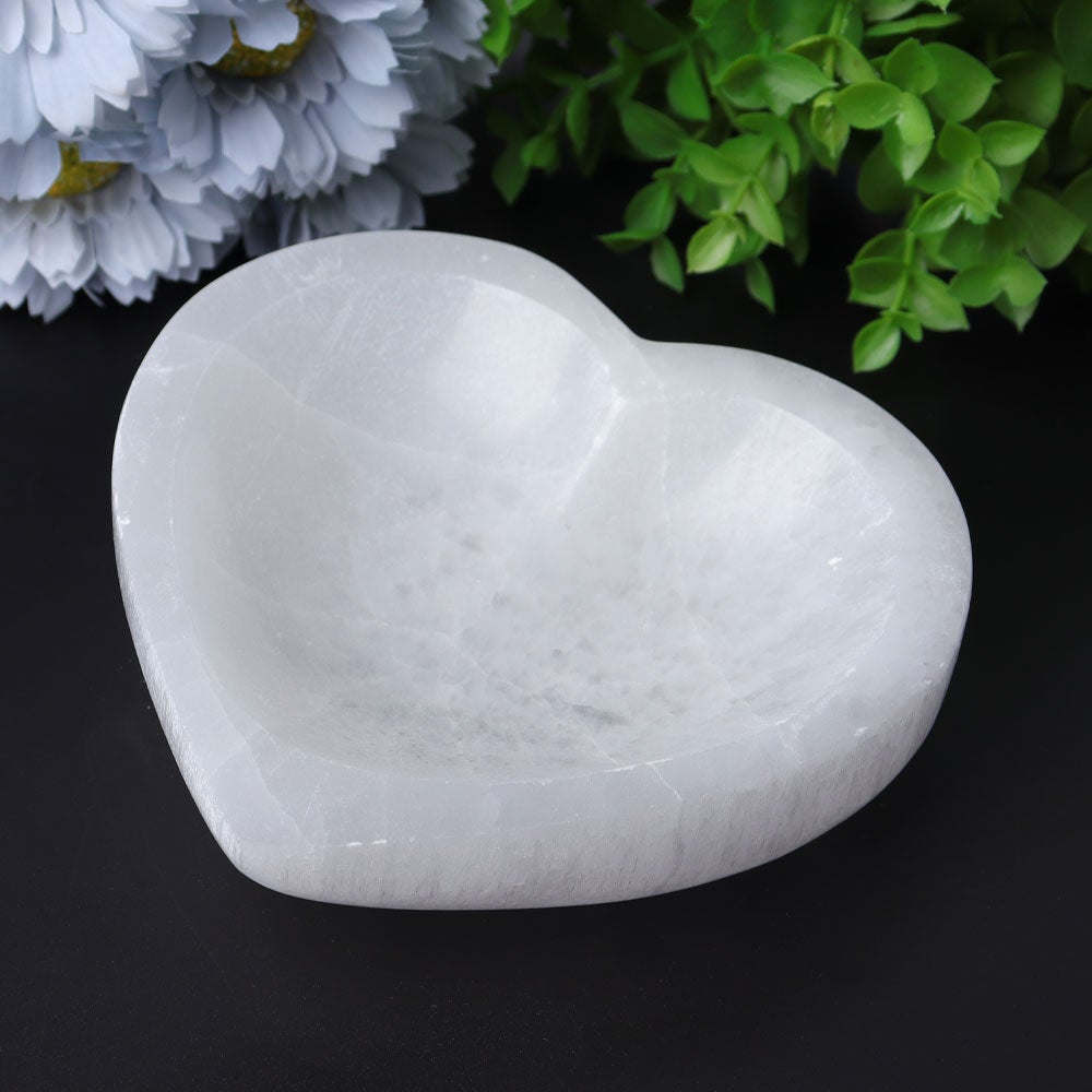 4.5" Selenite Heart Shape Bowl Best Crystal Wholesalers