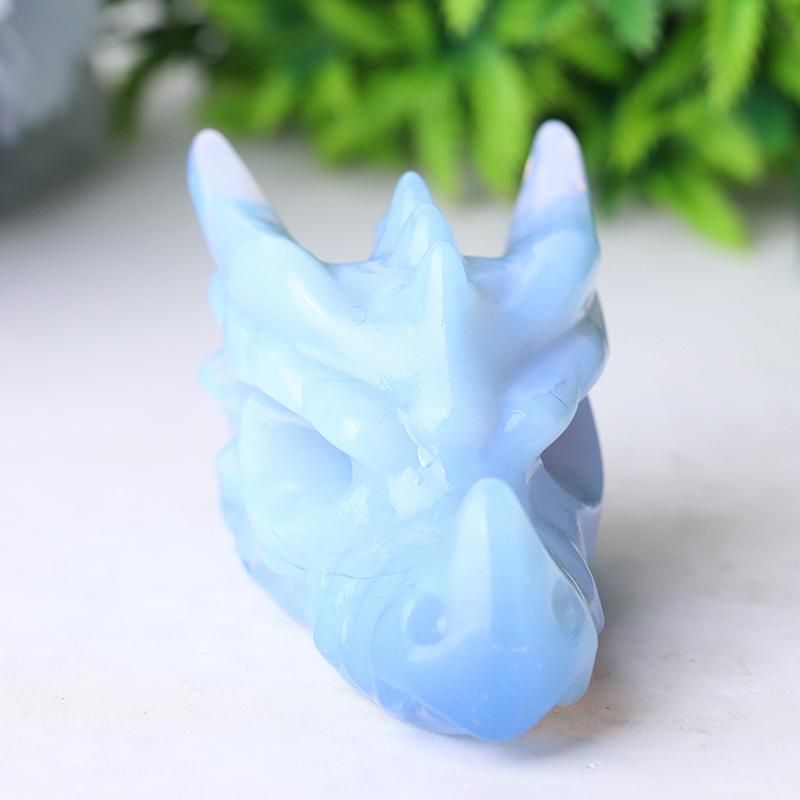 2.7" Blue Opalite Dragon Head Crystal Carvings Best Crystal Wholesalers