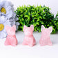 Rose Quartz Dog Crystal Carvings Animal Bulk Best Crystal Wholesalers
