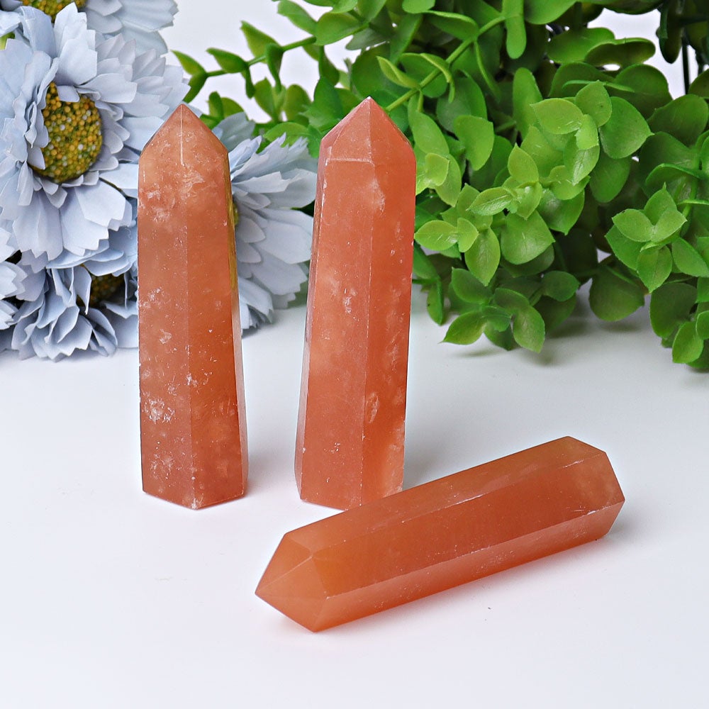 3"-4" Honey Calcite CrystalTowers Points Bulk Best Crystal Wholesalers