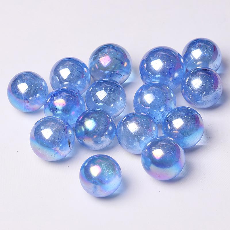 0.5-0.7'' High Quality Dark Blue Aura Crystal Spheres Crystal Balls for Healing Best Crystal Wholesalers