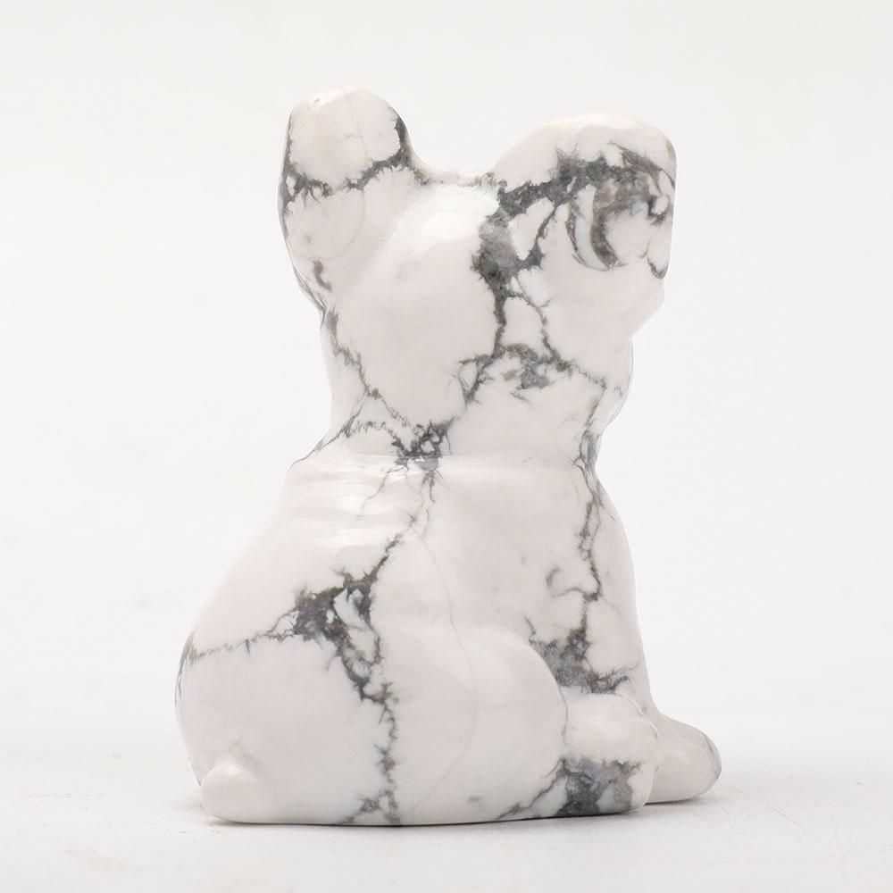 Howlite Dog Carvings Animal Bulk Best Crystal Wholesalers