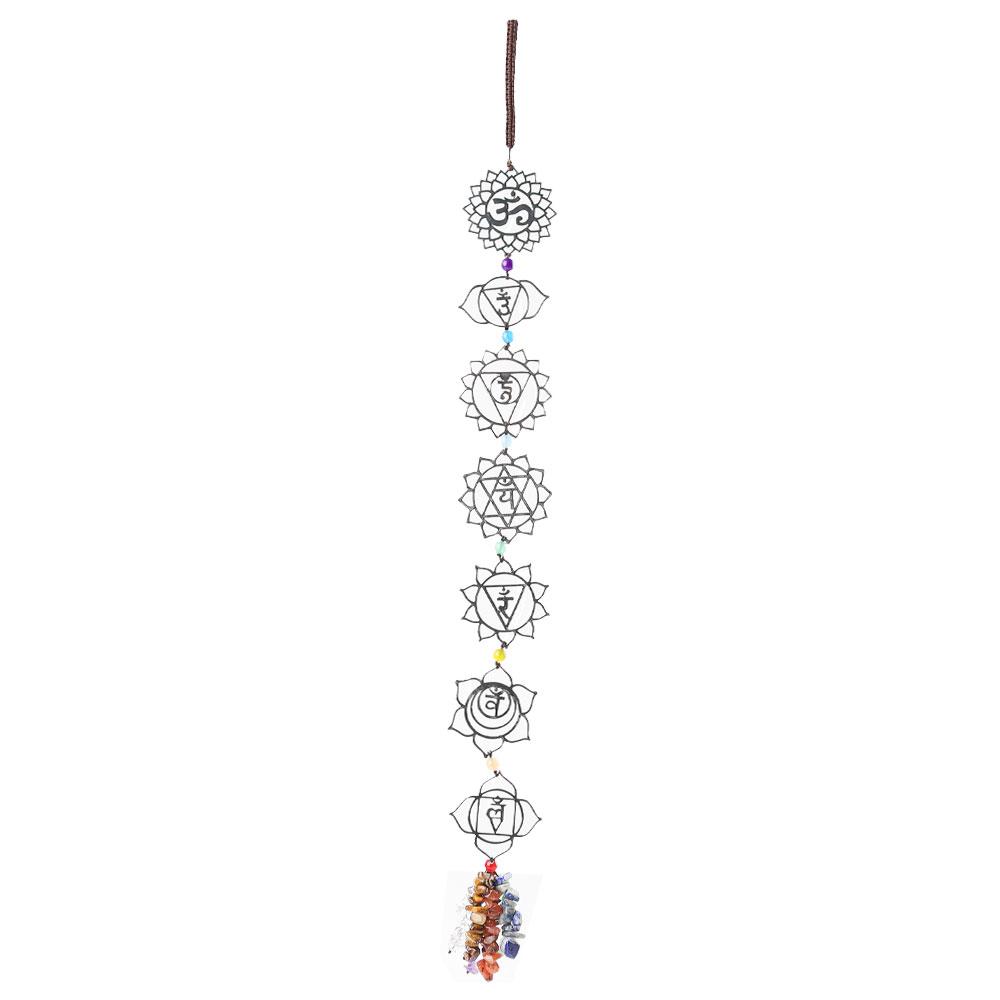 Chakra Metal Car Hanging Ornament With Crystal Tassel Best Crystal Wholesalers