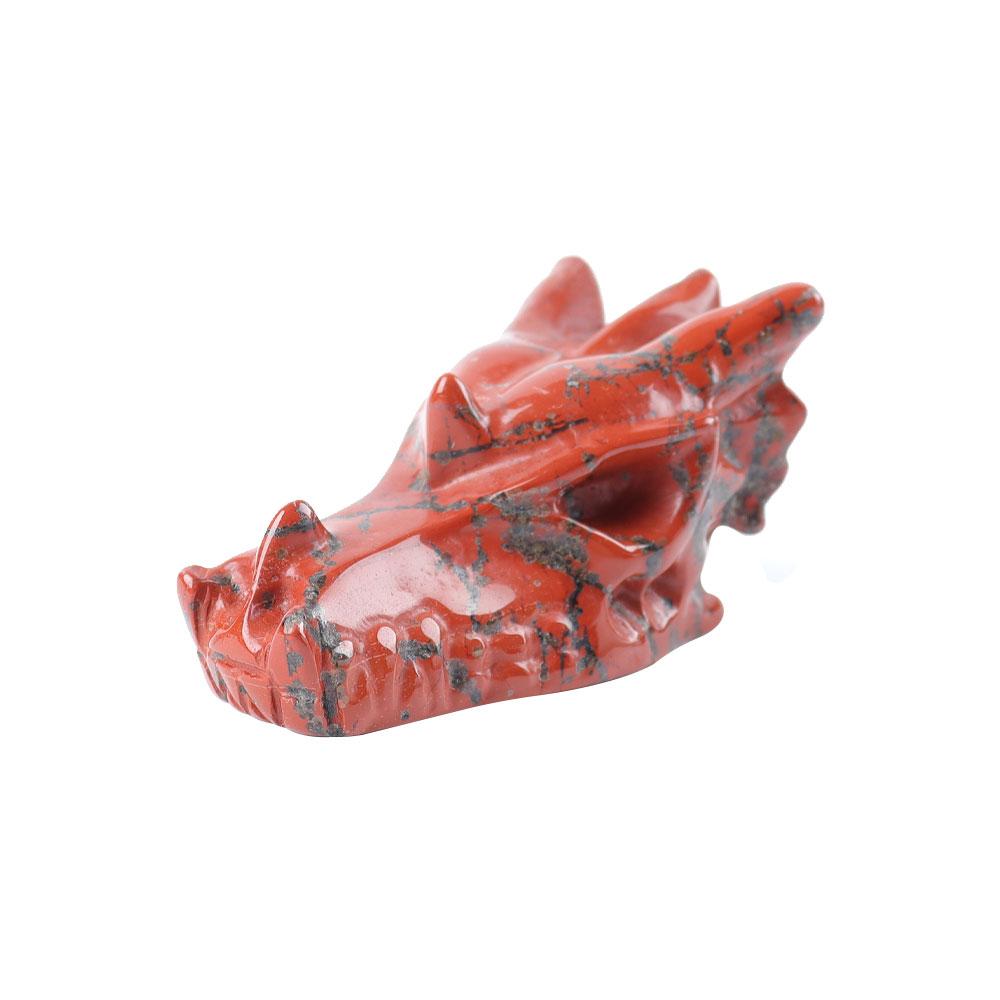 Red Jasper Dragon Head Carvings