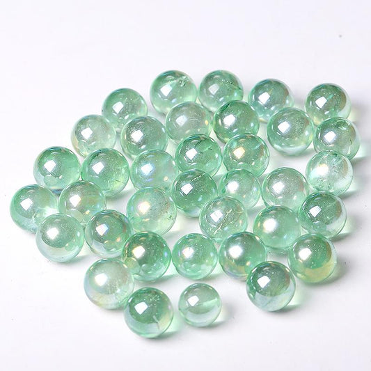 0.5-0.7'' High Quality Green Aura Crystal Spheres Crystal Balls for Healing Best Crystal Wholesalers