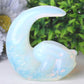 3" Opalite Moon with Rabbit Crystal Carvings Best Crystal Wholesalers