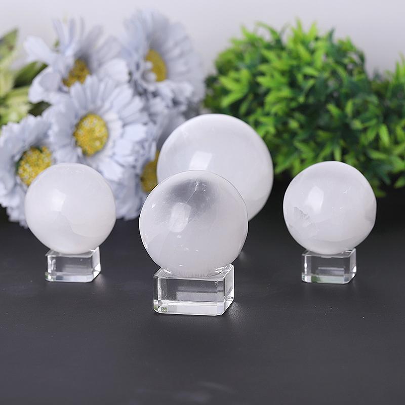 1.5"-4.5"Selenite Spheres Ball Bulk Best Crystal Wholesalers