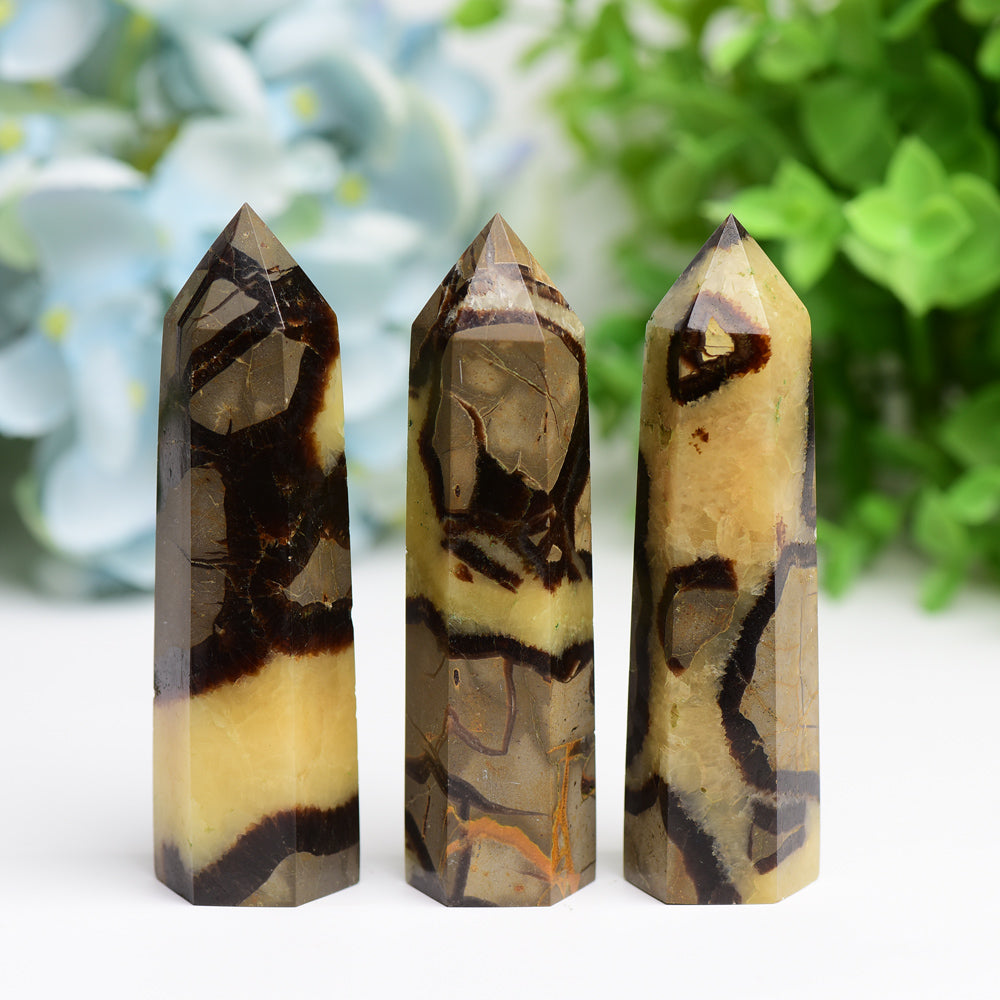 2.5"-4.5" Septarian  Septarium Crystal Points Towers  Bulk Best Crystal Wholesalers