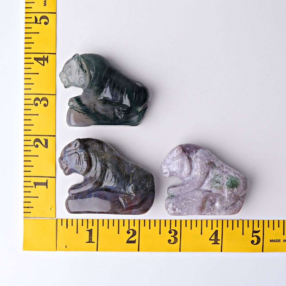 2.2" Moss Agate Tiger Crystal Carvings Best Crystal Wholesalers