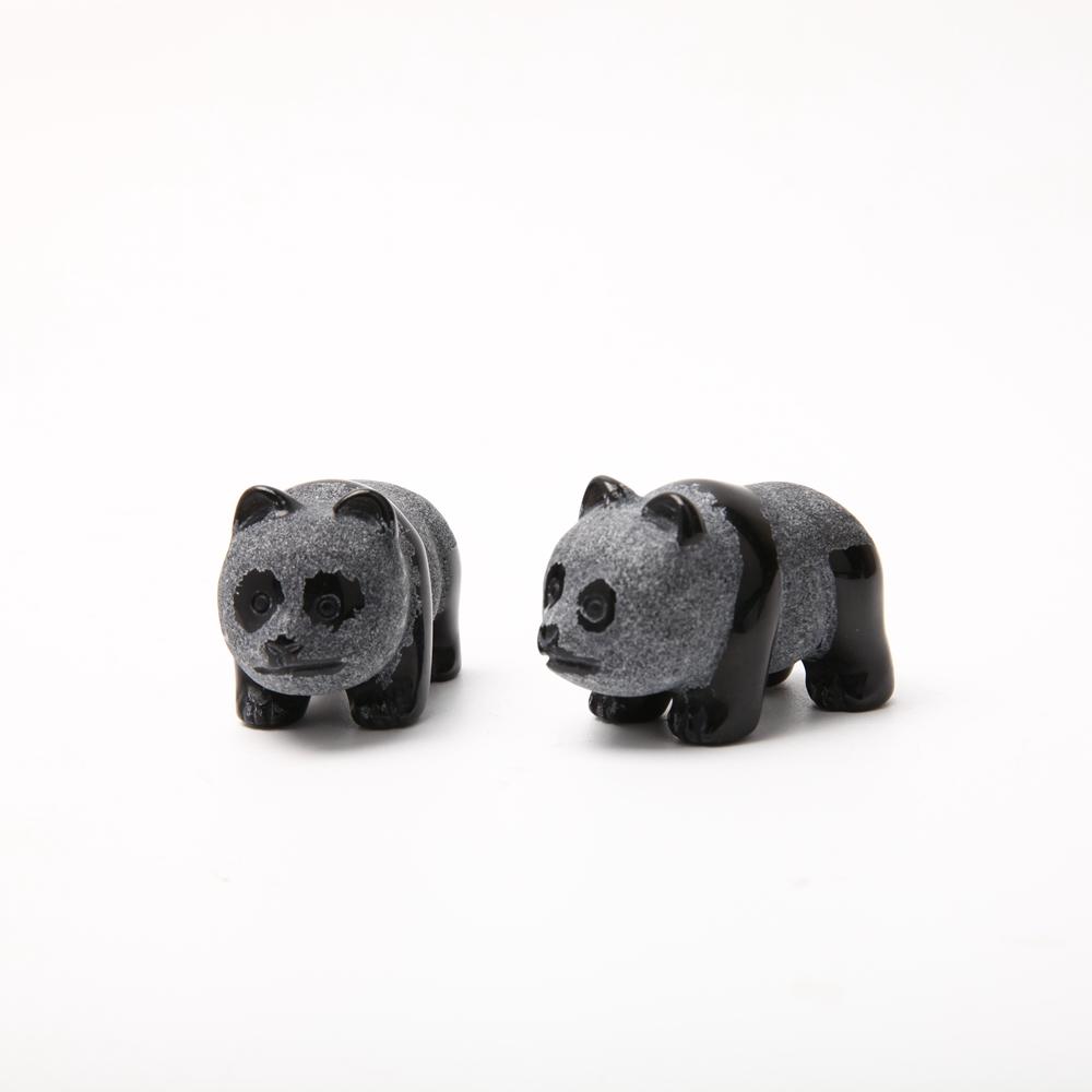 Hand Carved Obsidian Panda Animal BulkBest Crystal Wholesalers