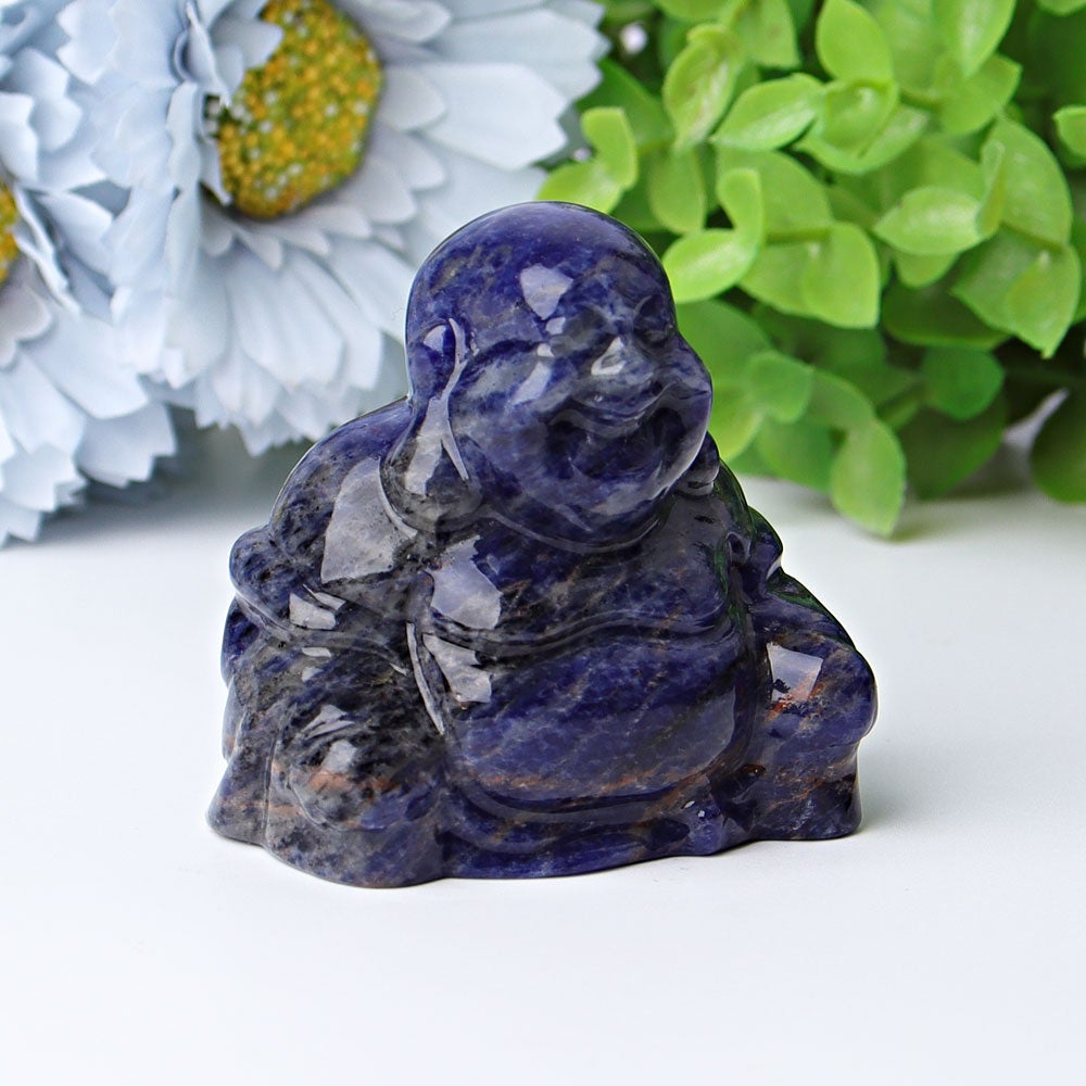 2.4" Sodalite Buddha Crystal Carvings Best Crystal Wholesalers