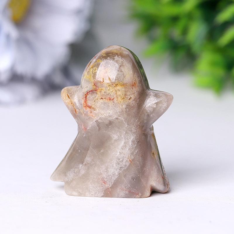 2" Crazy Agate Ghost Crystal Carving for Halloween Best Crystal Wholesalers