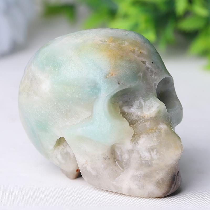 2" Sky Blue Skull Crystal Carvings Best Crystal Wholesalers