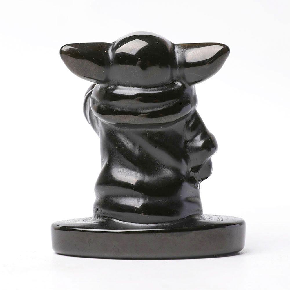 Black Obsidian Master Yoda Crystal Carvings Cartoon Bulk Cartoon BulkBest Crystal Wholesalers