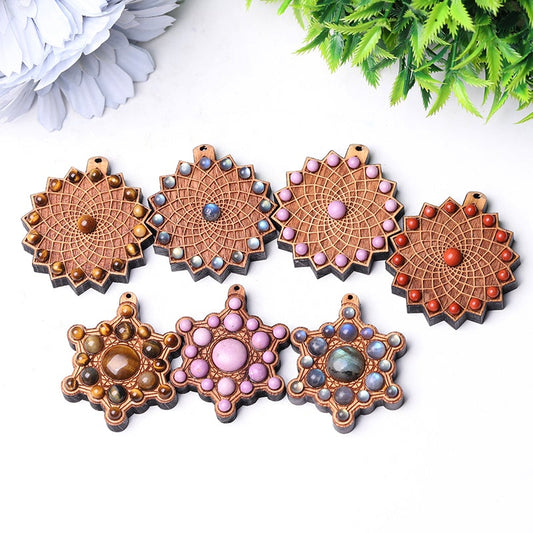 Wooden Chakra Crystal Pendant Best Crystal Wholesalers