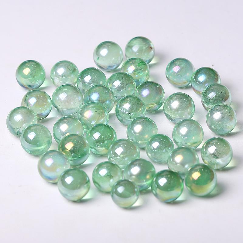 0.5-0.7'' High Quality Green Aura Crystal Spheres Crystal Balls for Healing Best Crystal Wholesalers