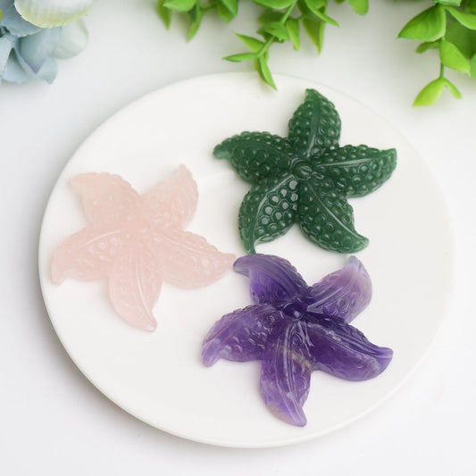 2.0" Sea Star Crystal Carving Animals Bulk Best Crystal Wholesalers