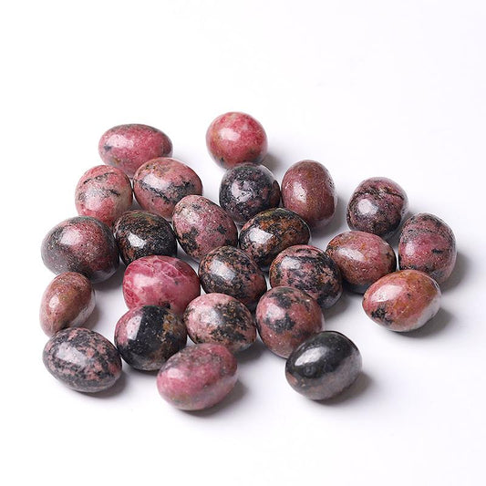 0.1kg 25mm-35mm Rhodonite bulk tumbled stone Best Crystal Wholesalers