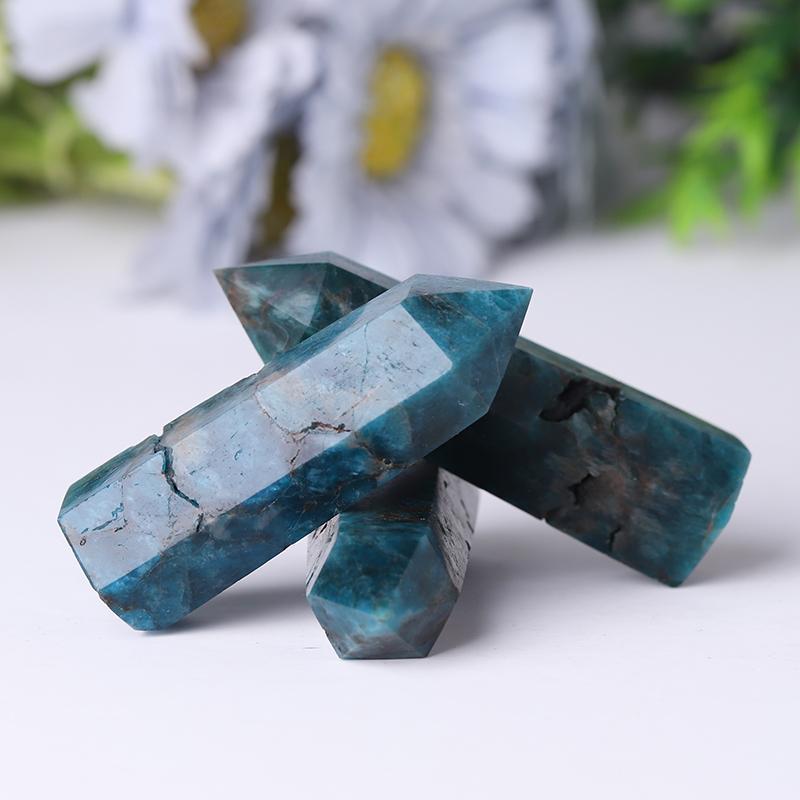 Natural Blue Apatite Point Healing Towers Points Bulk Best Crystal Wholesalers