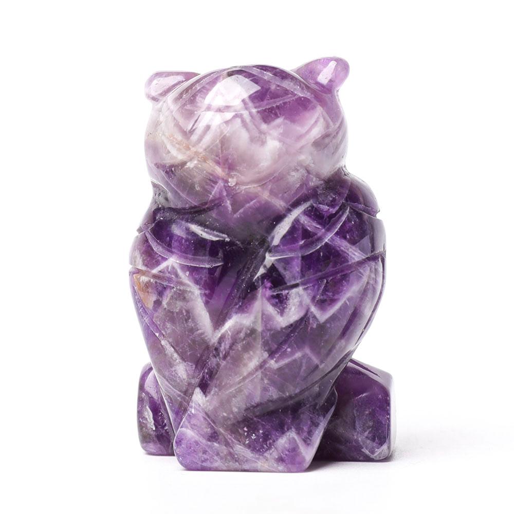 2.0" Amethyst Owl Figurine Crystal Carvings Best Crystal Wholesalers