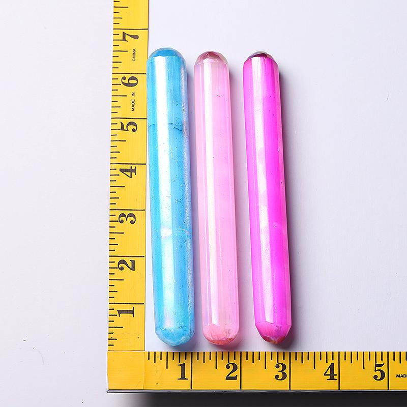 6" Aura Selenite Wands Bulk Best Crystal Wholesalers