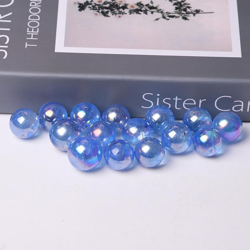 0.5-0.7'' High Quality Dark Blue Aura Crystal Spheres Crystal Balls for Healing Best Crystal Wholesalers