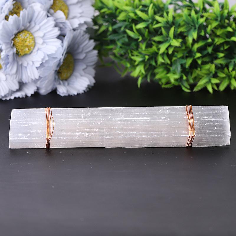 7" Selenite Wand with Chakra Stone Bulk Best Crystal Wholesalers