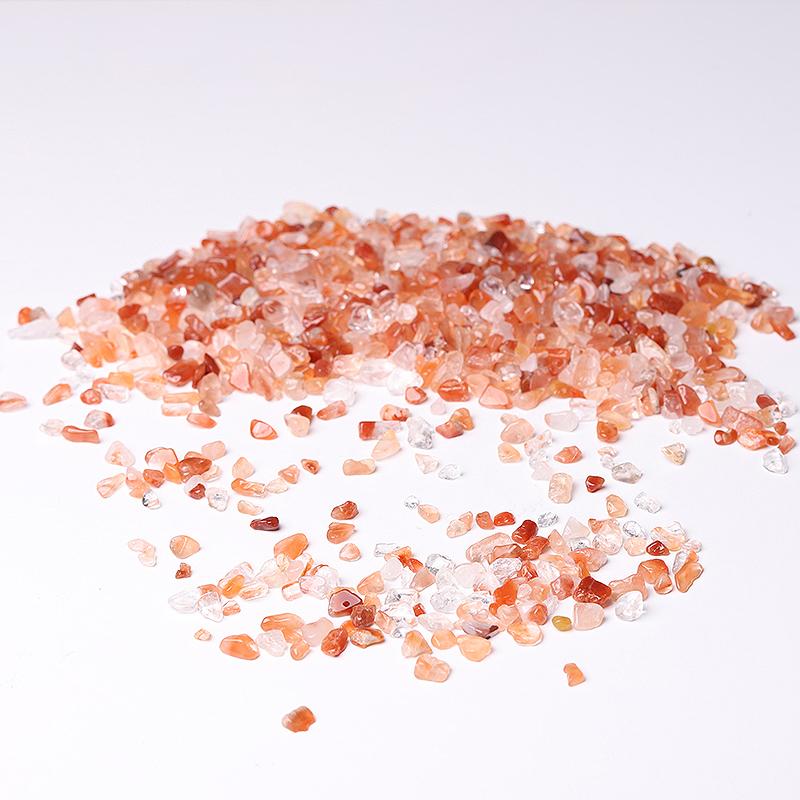 0.1kg Different Size Natural Red Quartz Chips Crystal Chips for Decoration Best Crystal Wholesalers