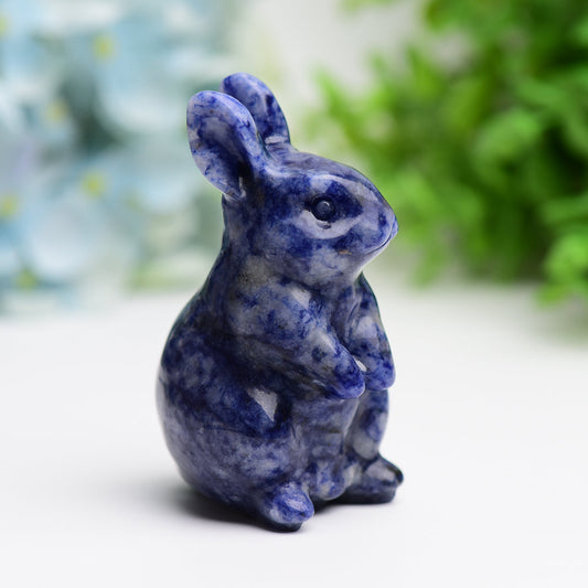 3.0" Sodalite Rabbit Animal Crystal Carving Bulk Best Crystal Wholesalers