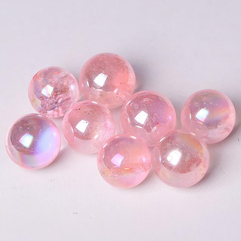 0.25kg Aura Rose Quartz Sphere Best Crystal Wholesalers