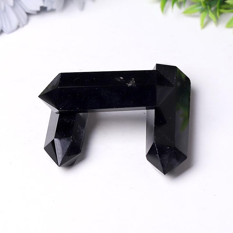 Wholesale Black Obsidian Double Terminated Towers Points Bulk Best Crystal Wholesalers