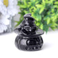 2.2" Black Obsidian Pumpkin Crystal Carvings for Halloween Best Crystal Wholesalers