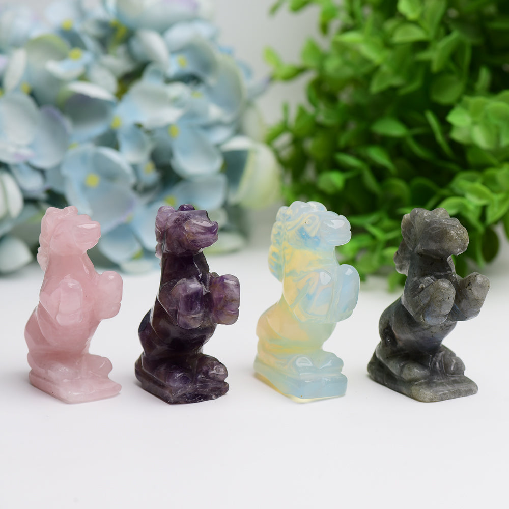 2.5" Horse Animal Crytsal Carving Free Form Bulk Best Crystal Wholesalers Dream Amethyst Rose Quartz Opalite Labradorite