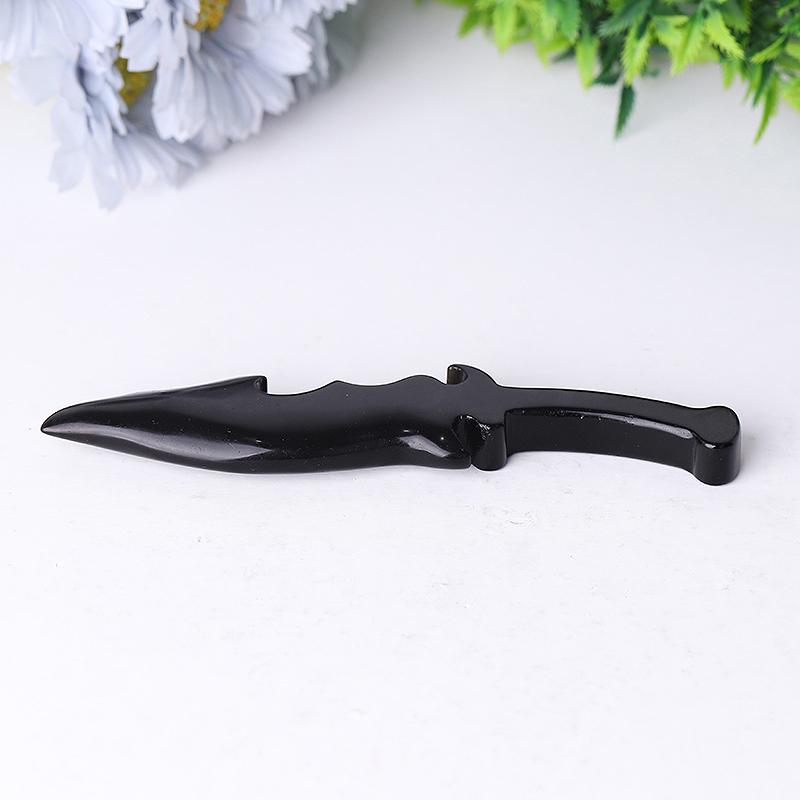 6" Hot Sale Black Obsidian Knife Carvings Model Bulk Best Crystal Wholesalers