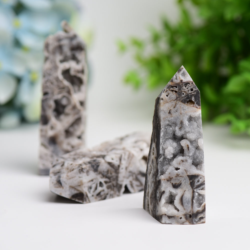 2.5"-4.0" Druzy Zinc Crystal Tower Bulk Crystal wholesale suppliers