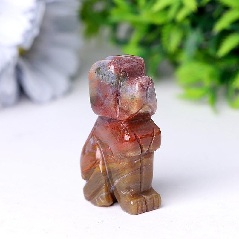 Ocean Jasper Carving Dogs for Sale Crystal Gift Animal Bulk Best Crystal Wholesalers