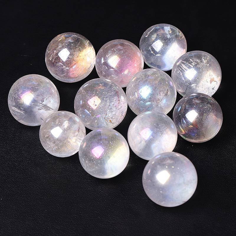 0.25kg Aura Clear Quartz Crystal Sphere Best Crystal Wholesalers