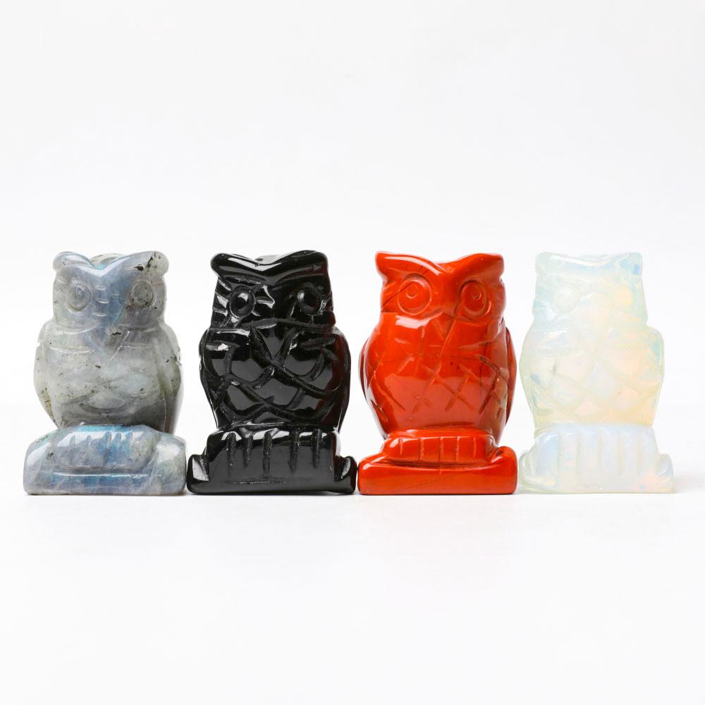 2.0" Crystal Carving Owl Figurine Decoration Animal Bulk Best Crystal Wholesalers