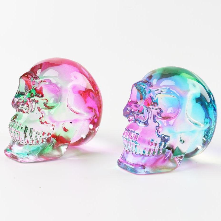 Aura Crystal Rainbow Skull Carving on Discount Best Crystal Wholesalers