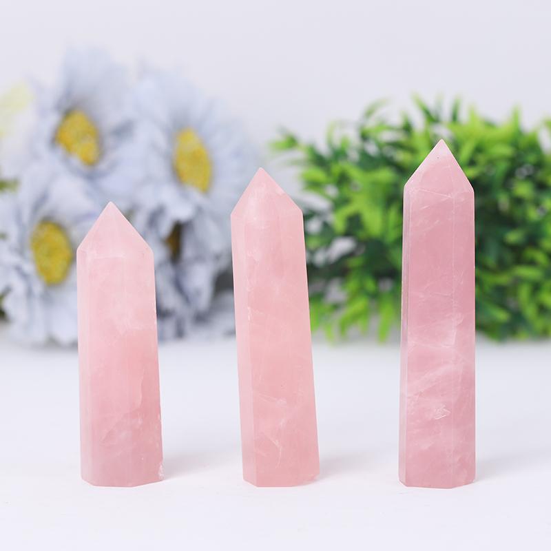 Natural Rose Quartz Towers Points Bulk Healing Best Crystal Wholesalers