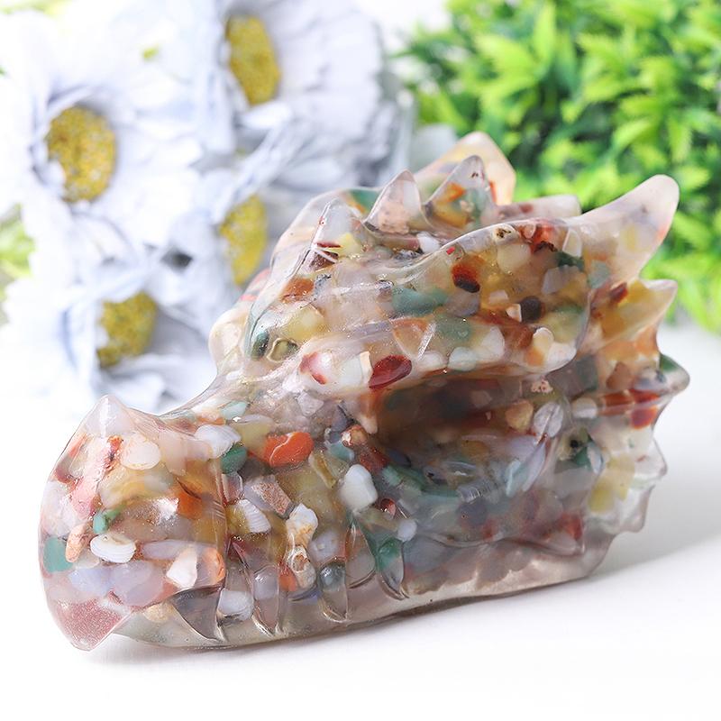 5.5" Large Resin Dragon Head Figurines Best Crystal Wholesalers