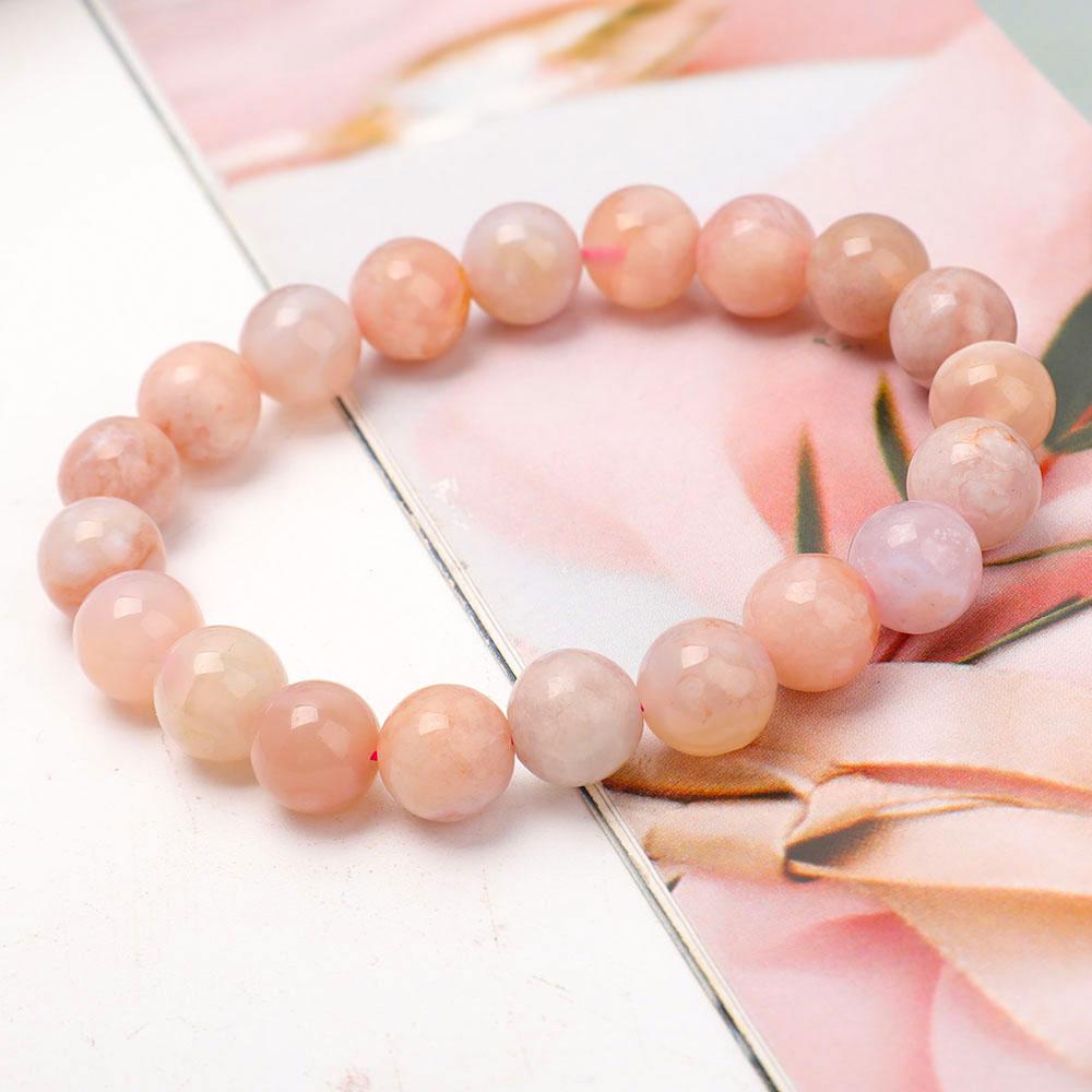 9.5mm Flower Agate Bracelet Best Crystal Wholesalers